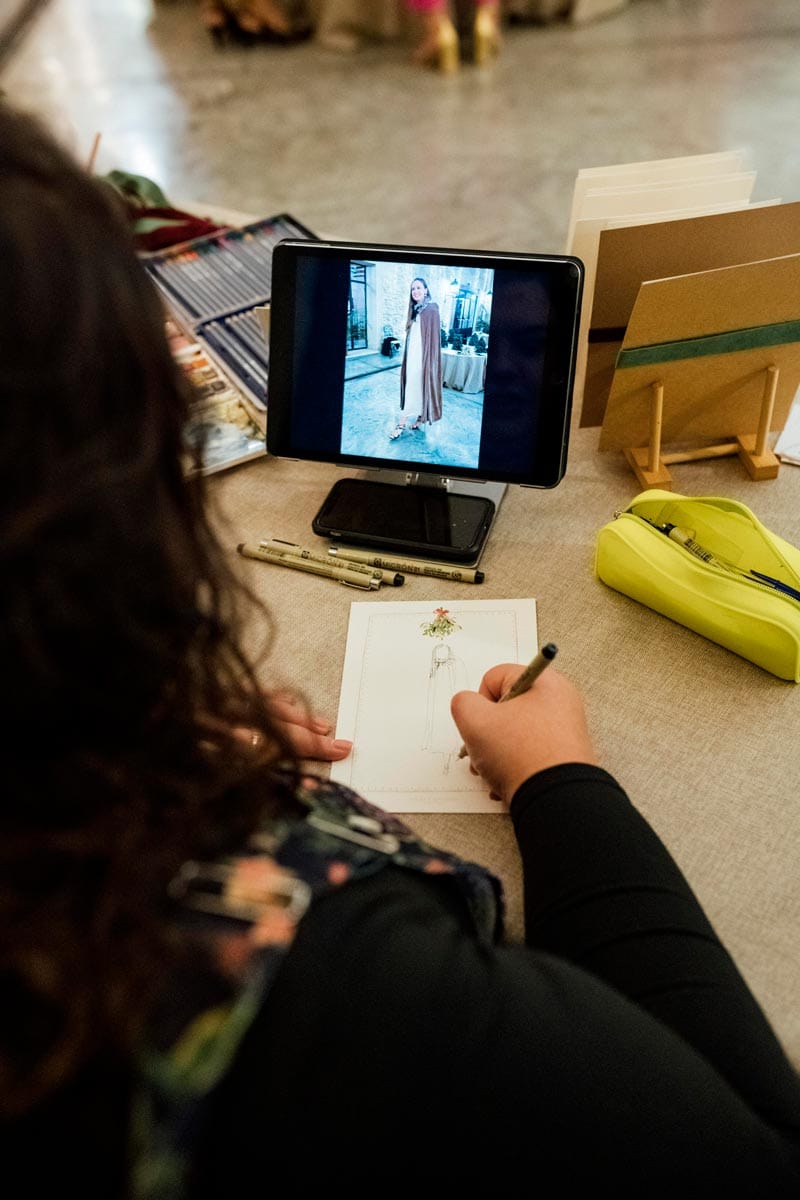 Live Art: ilustraciones en directo Pintamos a vuestros invitados, en directo